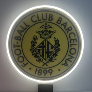 Escudo sello FCB con iluminación.