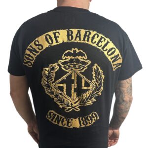 Camiseta Sons of Barcelona dorada.