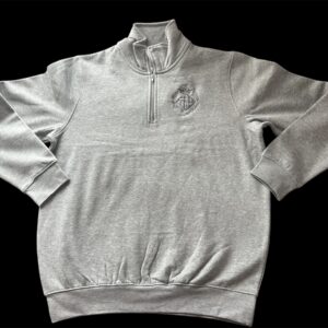 Sudadera gris con cremallera
