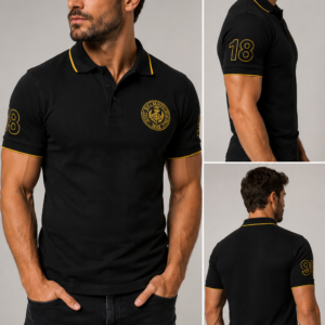 Polo negro 1899 amarillo