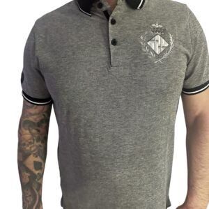 Polo Gris con escudo bordado