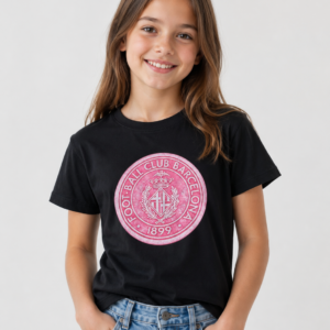 Camiseta niña sello rosa