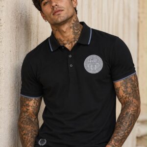 Polo negro escudo FCB