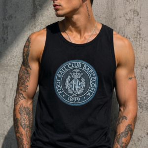 Camiseta tirantes escudo azul oscuro