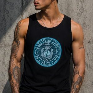 Camiseta tirantes sello azul celeste