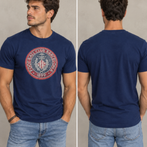 Camiseta azul sello